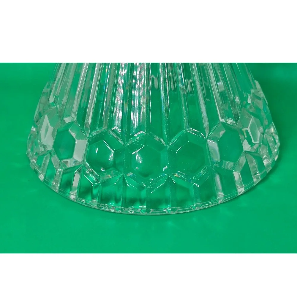 Vintage Clear Cut Crystal Lamp Shade Honeycomb Base Fairy Replacement 7 Inch